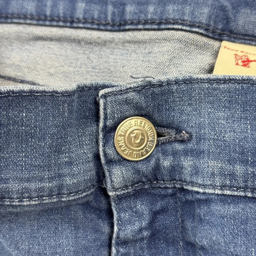 True Religion Rocco Jeans Denim Medium Wash Relaxed Skinny Blue‎ Men's 42x34